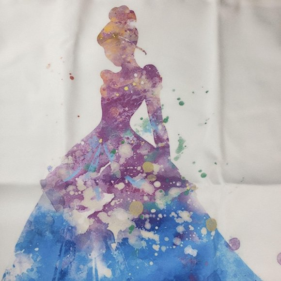 Princess Cinderella Blue Silhouette Mouse Themed Home Decorative Pillowcase - Picture 4 of 13